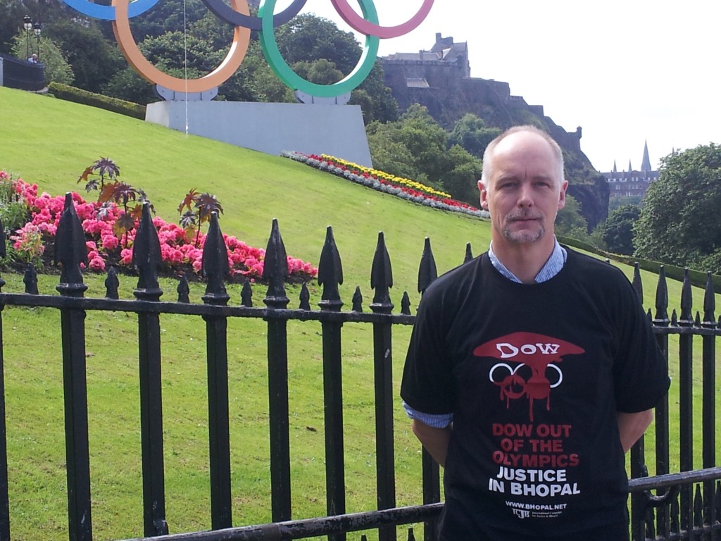 Scottish Friends of Bhopal charity Edinburgh Olympic Protest
